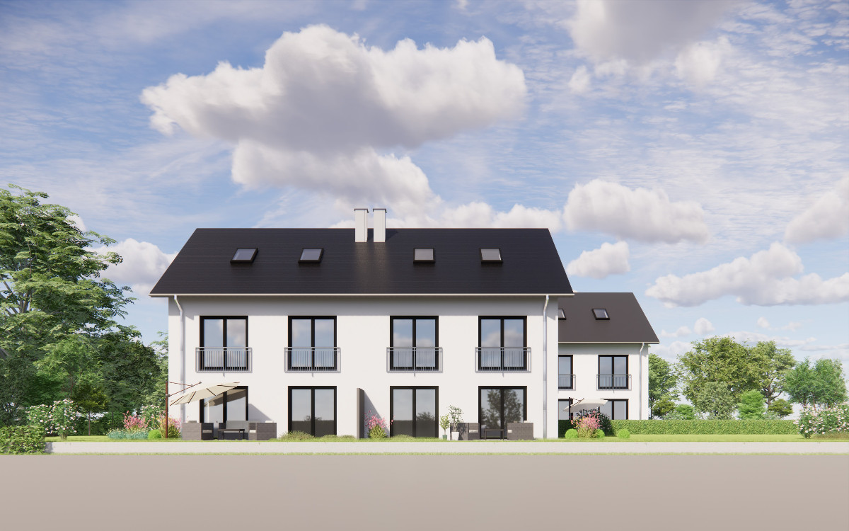 3 attraktive Doppelhäuser mit großen Gartenanteilen